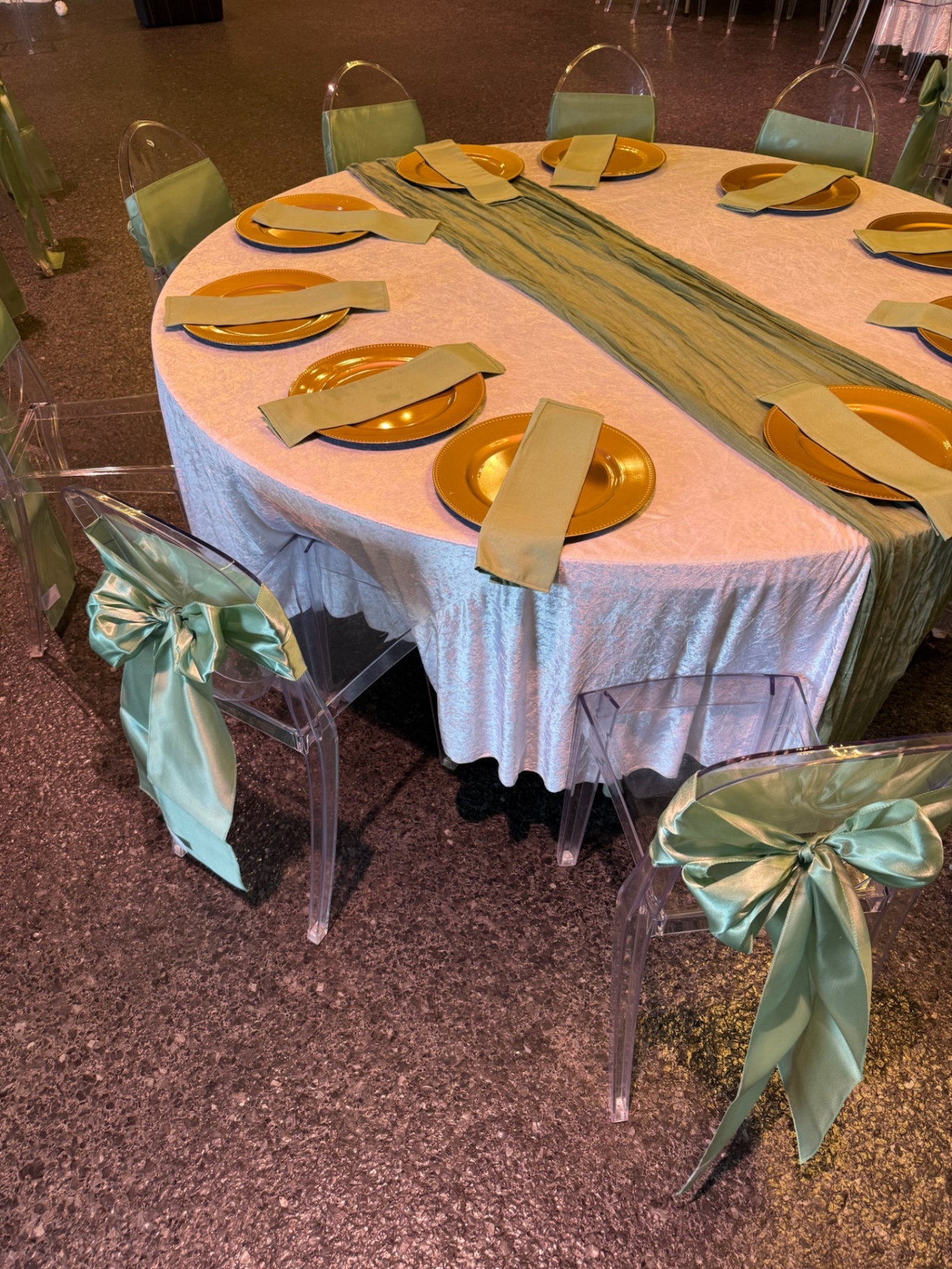 Sage & gold reception